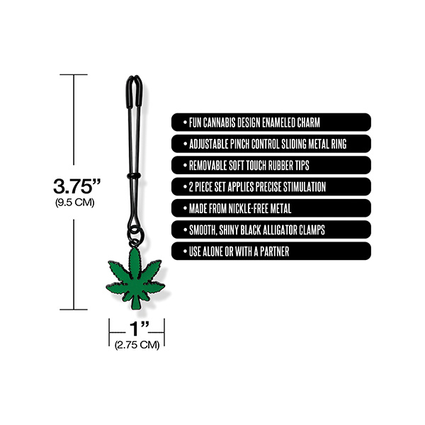 Stoner Vibes Glow In the Dark Adjustable Tweezer Nipple Clamps - Image 3