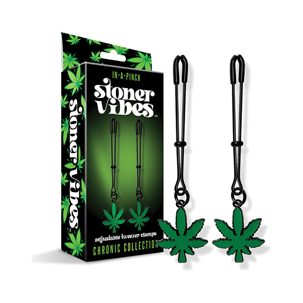 Stoner Vibes Glow In the Dark Adjustable Tweezer Nipple Clamps - Image 2
