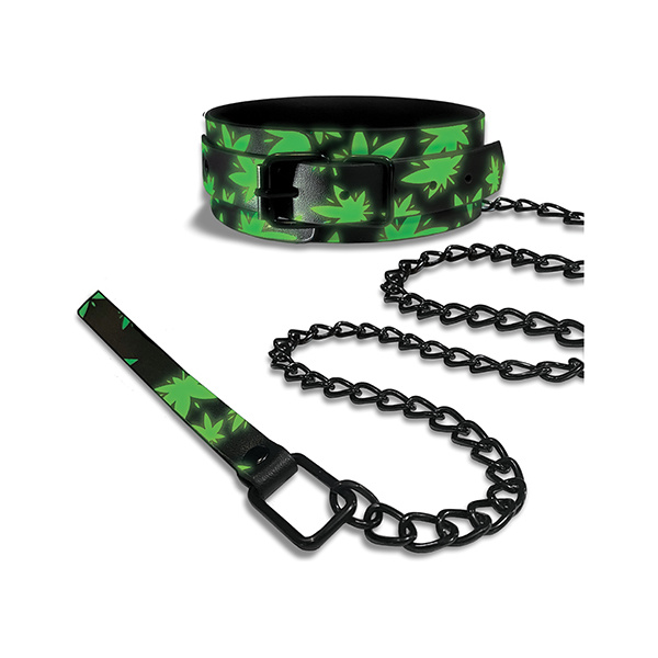 Stoner Vibes Glow in the Dark Collar & Leash - Image 5