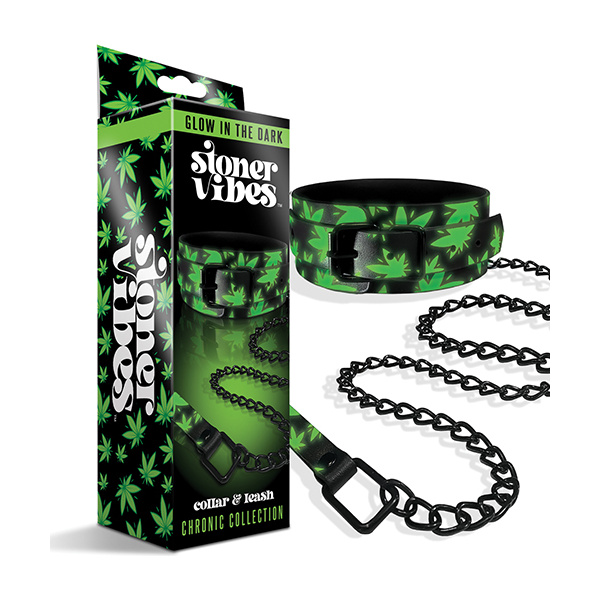 Stoner Vibes Glow in the Dark Collar & Leash - Image 4