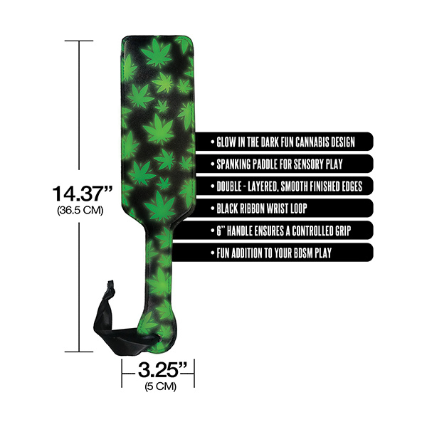 Stoner Vibes Glow in the Dark Paddle - Green - Image 2