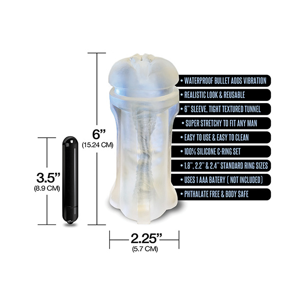 MSTR B8 Squeeze Vibrating Pussy Pack - Kit of 5 Clear - Image 4