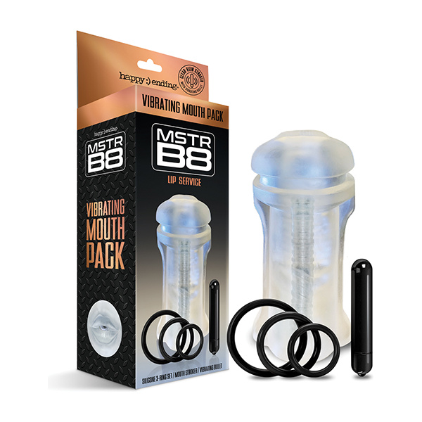 MSTR B8 Lip Service Vibrating Mouth Pack - Kit of 5 Clear - Image 2