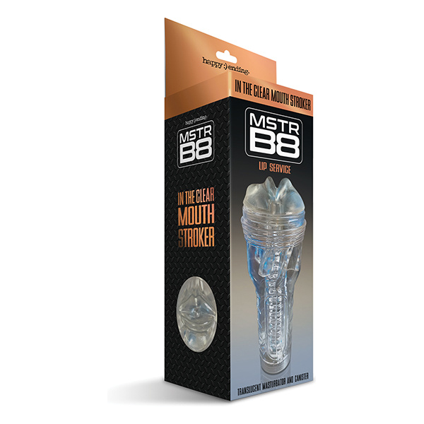 MSTR B8 In the Clear Mouth Stroker - Clear