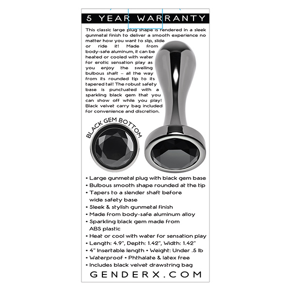 Gender X Black Pearl Plug - Black - Image 4