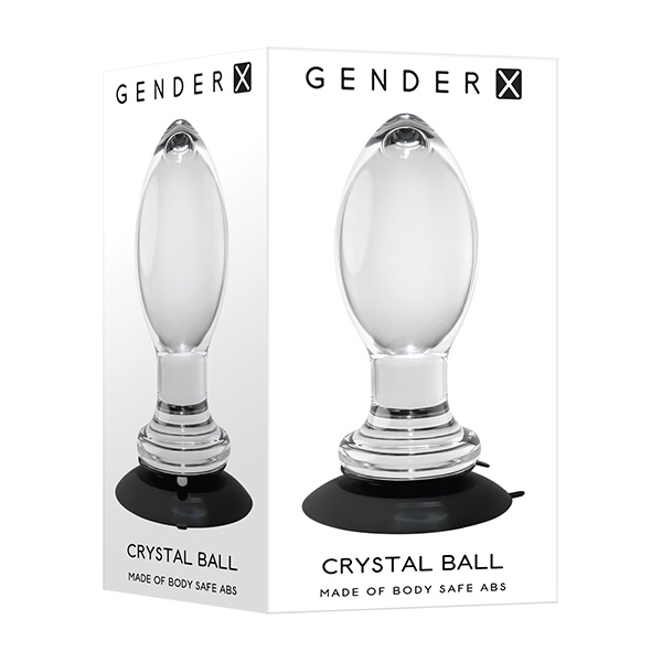 Gender X Crystal Ball Plug w-Suction Cup - Clear