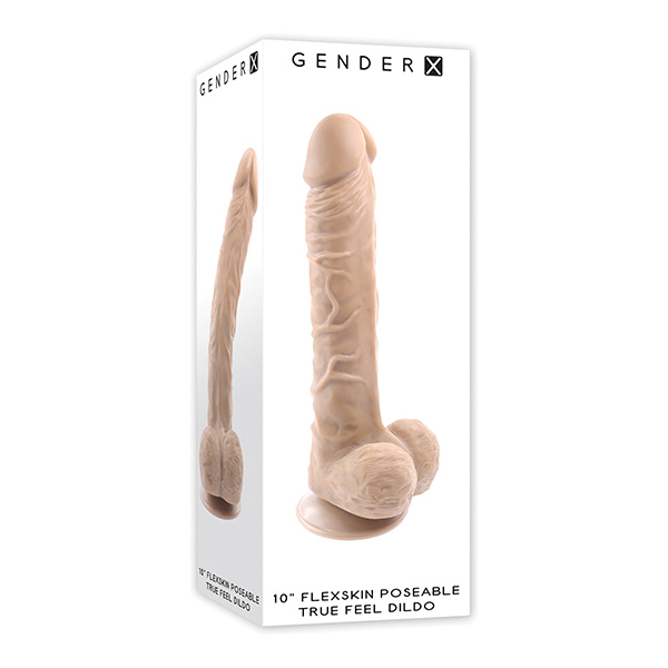 Gender X Flexskin Poseable True Feel 10" Dildo - Light