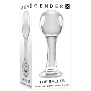 Gender X The Baller  Glass Plug - Clear
