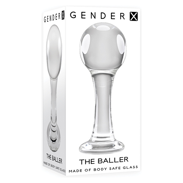 Gender X The Baller  Glass Plug - Clear