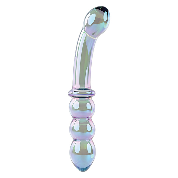 Gender X Lustrous Galaxy Wand Dual Ended Glass Massager - Green - Image 3