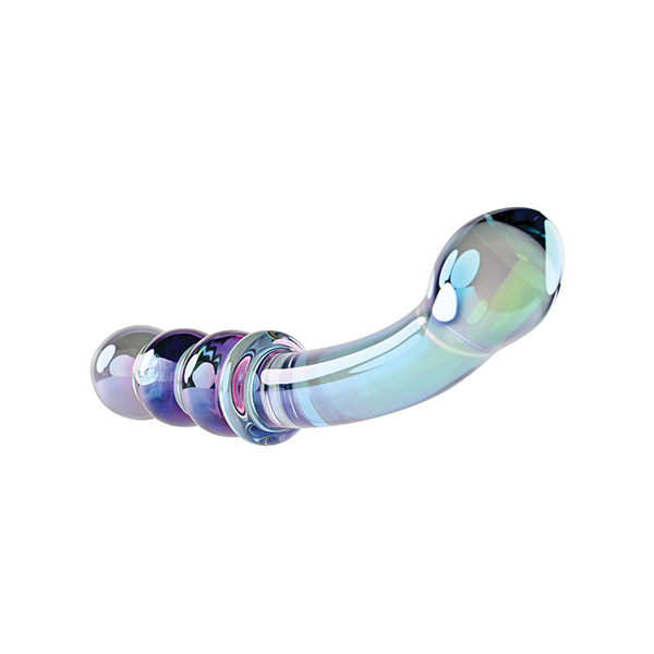 Gender X Lustrous Galaxy Wand Dual Ended Glass Massager - Green - Image 4