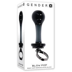 Gender X Blow Pop Glass Anal Plug - Black