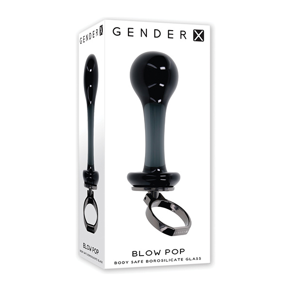 Gender X Blow Pop Glass Anal Plug - Black