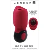 Gender X Body Kisses Vibrating Suction Massager - Red-Black