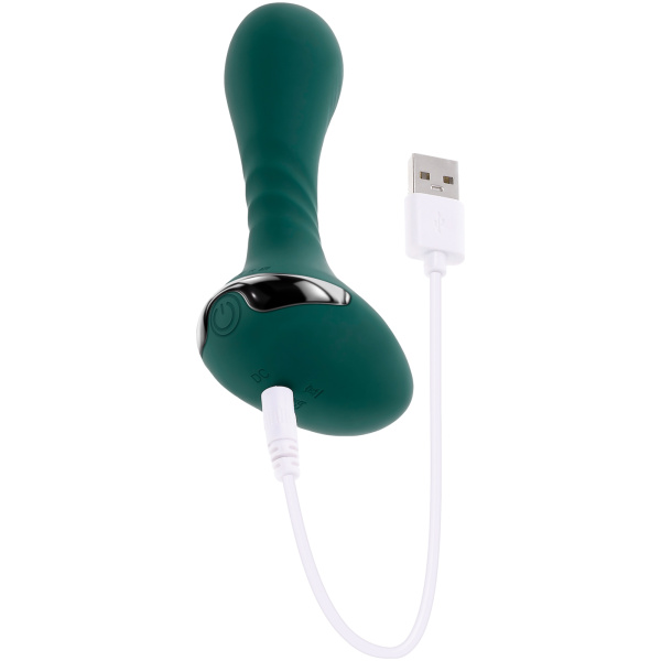 Gender X Goes Anywhere Vibrating Silicone Plug - Teal - Image 2