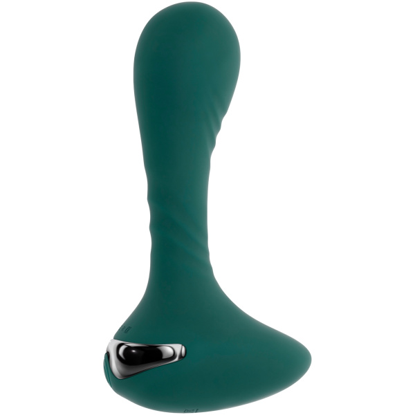 Gender X Goes Anywhere Vibrating Silicone Plug - Teal - Image 5