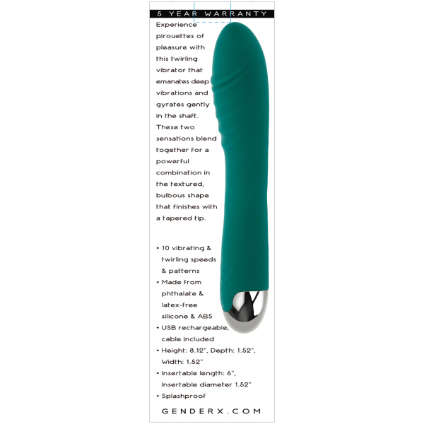 Gender X Pirouette Twirling Vibrator - Teal - Image 5