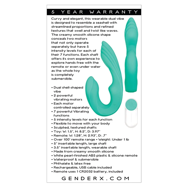 Gender X Strapless Seashell - Teal - Image 5