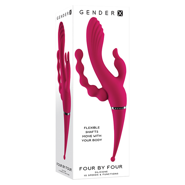 Gender X Four by Four Vibrator - Burgundy