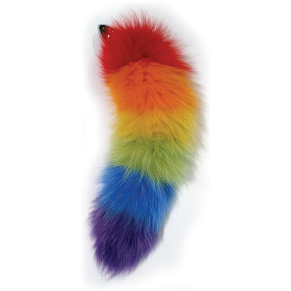 Rainbow Foxy Tail Butt Plug - Image 2