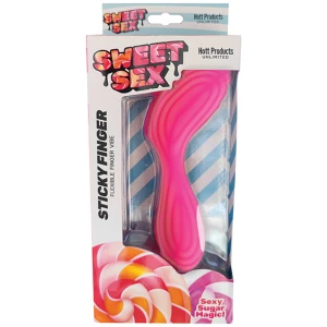 Sweet Sex Sticky Finger Flexible Finger Vibe - Magenta
