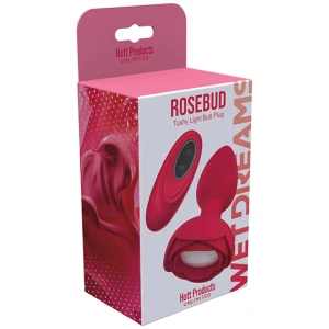 Rosebud Tushy Light Up Butt Plug - Red