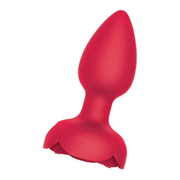 Rosebud Tushy Light Up Butt Plug - Red - Image 2