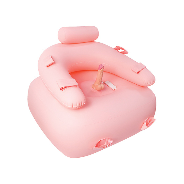 Get Down On It Inflatable Cushion w-Remote Controlled Dildo & Wrist-Leg Strap - Image 2