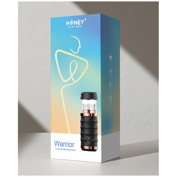 Warrior Auto Thrusting Male Masturbator - Black - Image 2