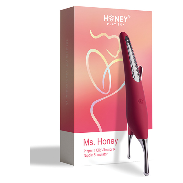 Ms. Honey Pinpoint Clit Vibrator & Nipple Stimulator - Red Wine - Image 4