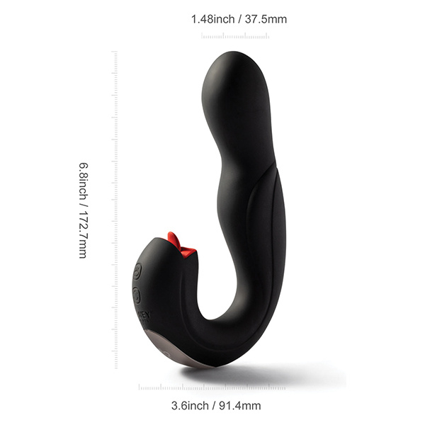 Joi Pro Rotating Head G-spot Vibrator & Clit Licker W/remote - Image 3