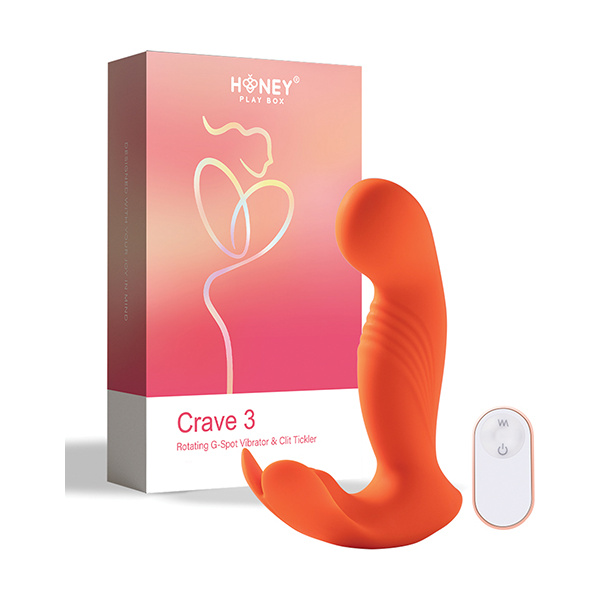 Crave 3 G-Spot Vibrator w-Rotating Head - Orange - Image 4