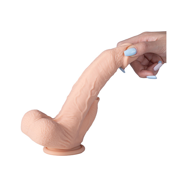 Colter App Controlled Realistic 8.5" Thrusting Dildo Vibrator w-Clit Licker - Ivory - Image 4