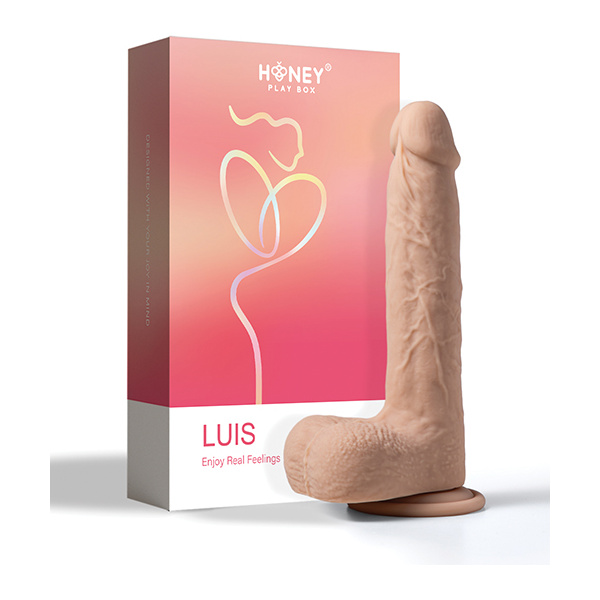 Luis App Controlled Realistic 8.5" Thrusting Dildo Vibrator - Ivory - Image 5