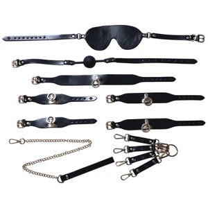 Kinky Play Box BDSM Kit 5 Piece Bondage Set - Black