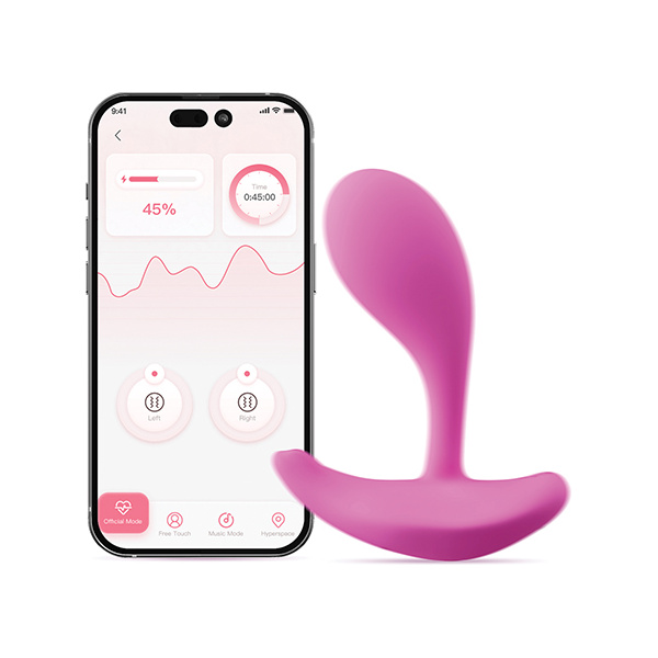 Oly App-enabled Wearable Clit & G Spot Vibrator - Pink - Image 5