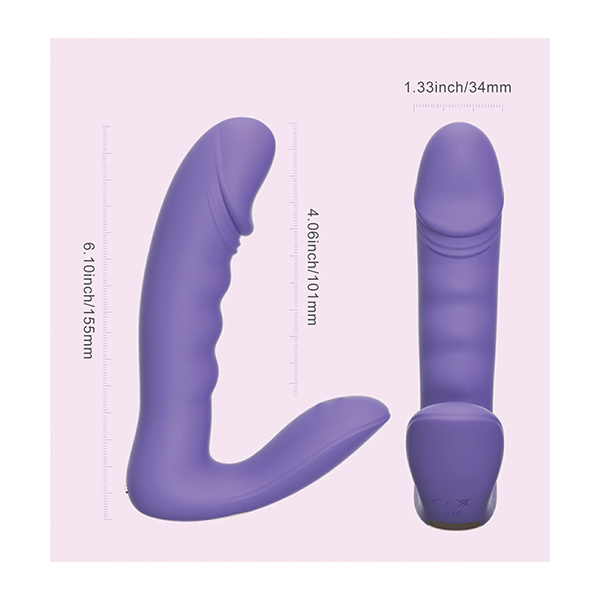 RORA App-Controlled Rotating G-Spot Vibrator & Clitoral Stimulator - Purple - Image 4