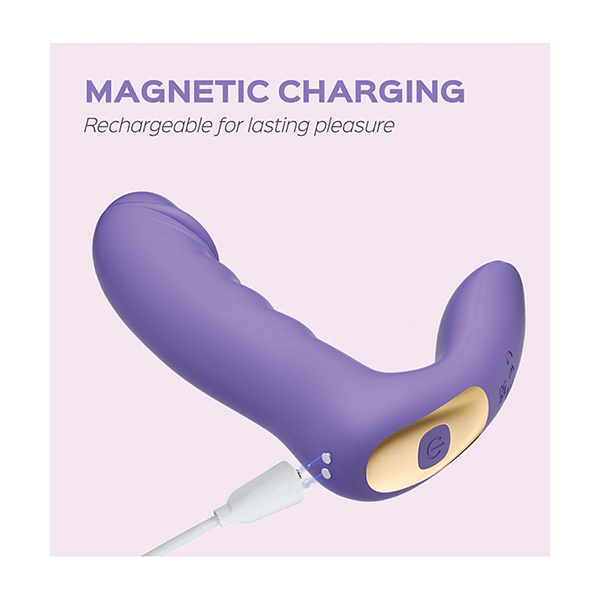 RORA App-Controlled Rotating G-Spot Vibrator & Clitoral Stimulator - Purple - Image 5