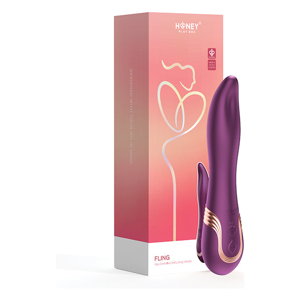 Fling Tongue like Oral Licking Vibrator - Purple - Image 2