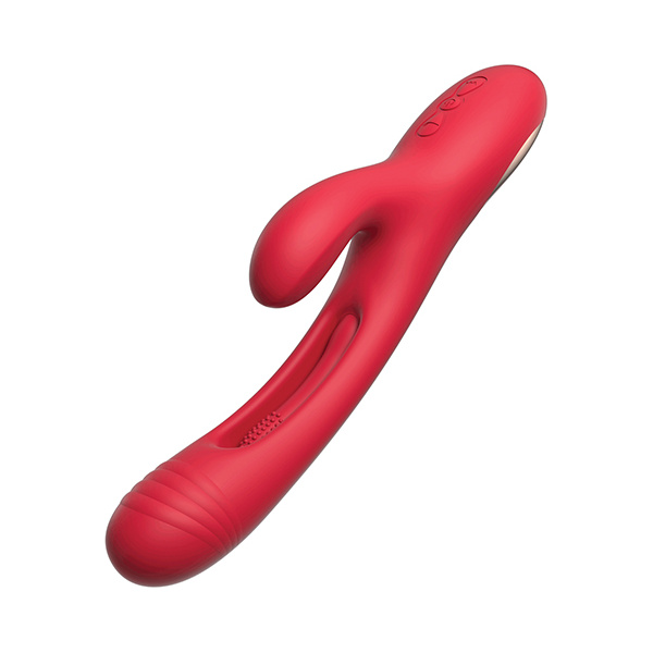 Bora G-Spot Tapping Rabbit Vibrator - Red - Image 4