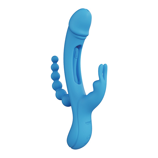 Trilux Kinky Finger Rabbit Vibrator With Anal Beads