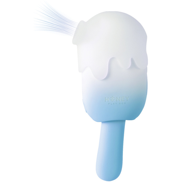 Bite Me Sucking, Tapping & Vibrating Cream Pop Stimulator - Blue-White - Image 5