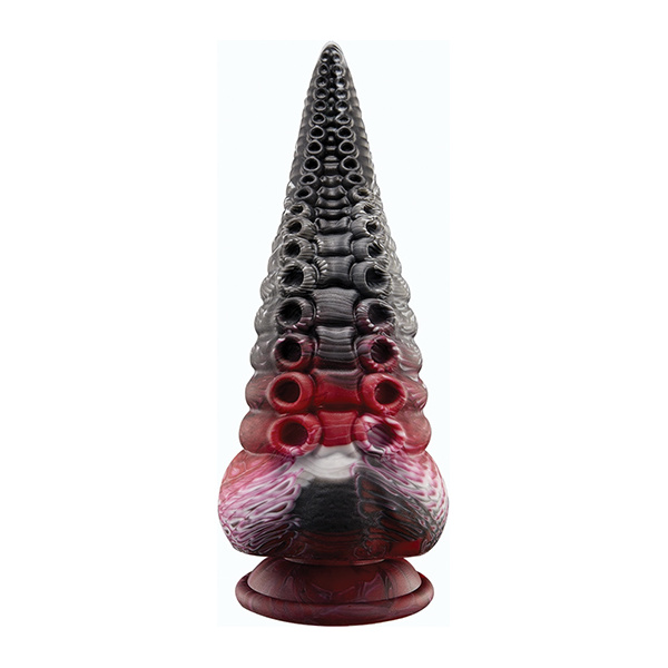 Lava Tentacle Shape Suction Cup Dildo - Multi Color