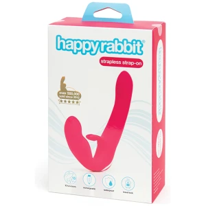 Happy Rabbit Strapless Strap on Rabbit Vibe - Pink