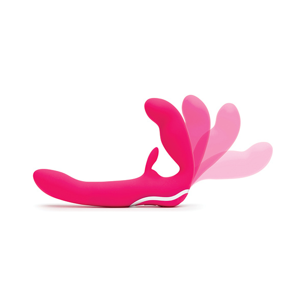 Happy Rabbit Strapless Strap on Rabbit Vibe - Pink - Image 2