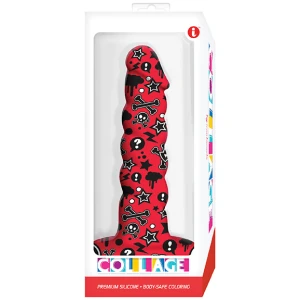 Collage Goth Girl Twisted Silicone Dildo