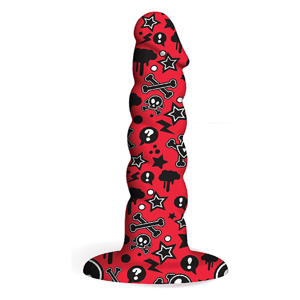 Collage Goth Girl Twisted Silicone Dildo - Image 2