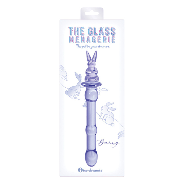 Glass Menagerie Rabbit Glass Dildo - Pink