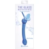 Glass Menagerie Butterfly Glass G Spot Dildo - Dark Blue