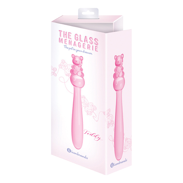 Glass Menagerie Teddy Glass Dildo - Pink - Image 3